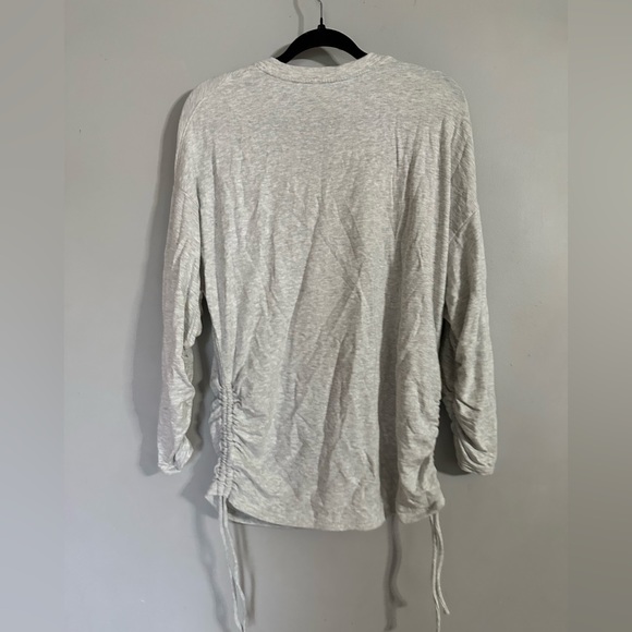 Athleta Lombard Ruched Sweatshirt Grey Size Large - Picture 5 of 12